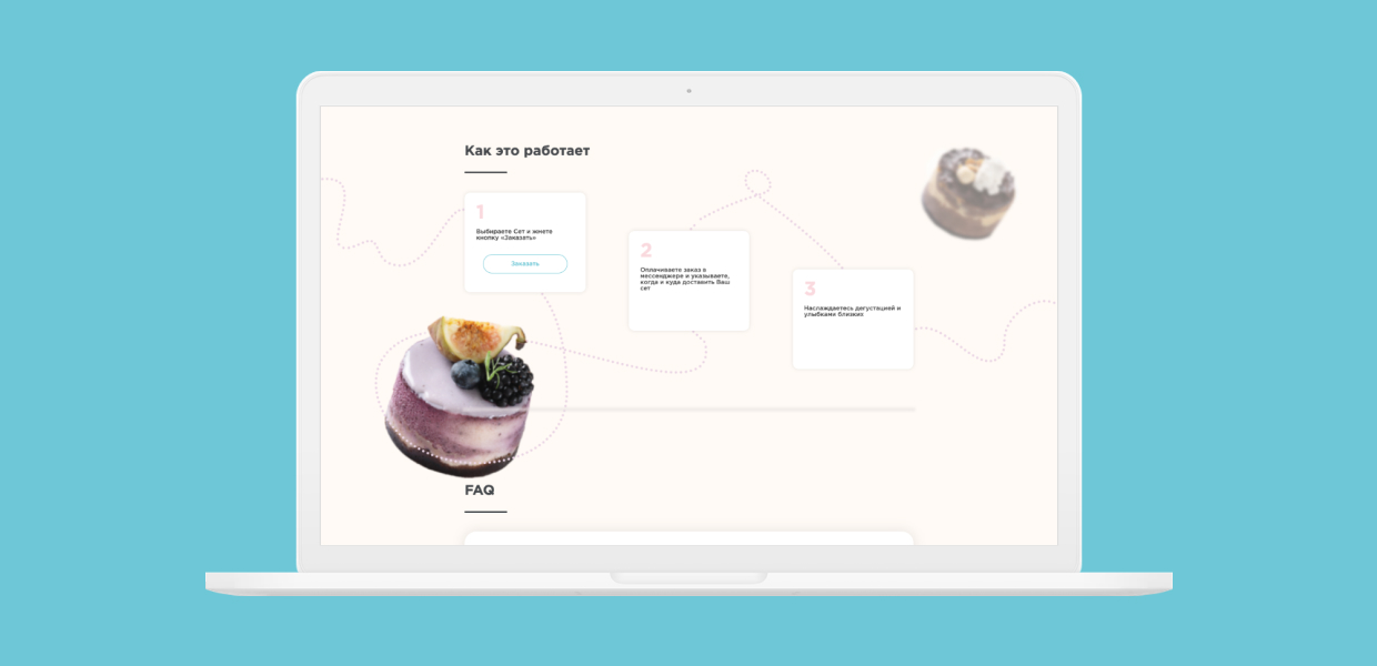 Landing page with cheesecakes - photo №5